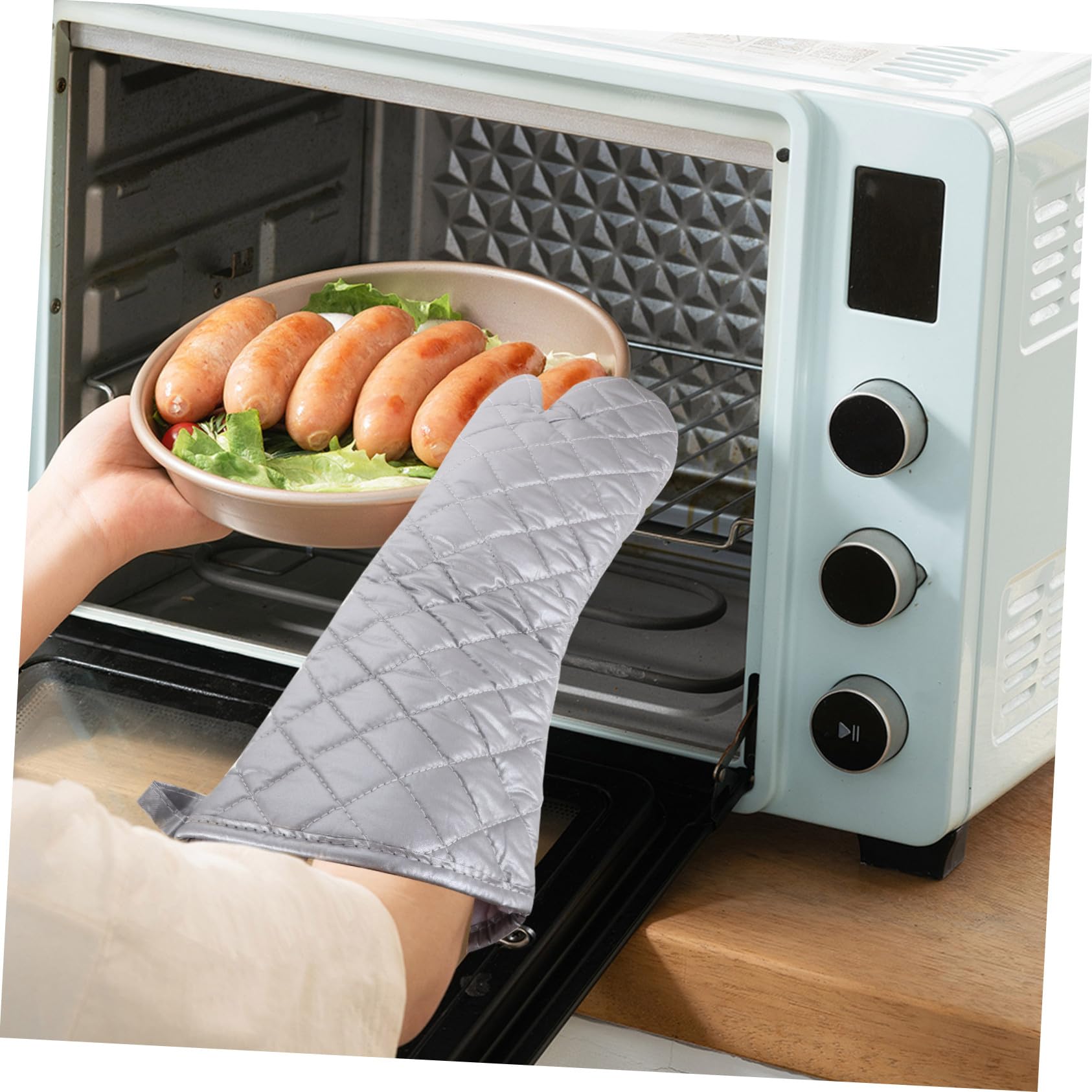MAGICLULU Guantes Resistentes Al Calor Guantes para Horno para Horno De Restaurante para Hornear para Cocinar para Hornear para Microondas