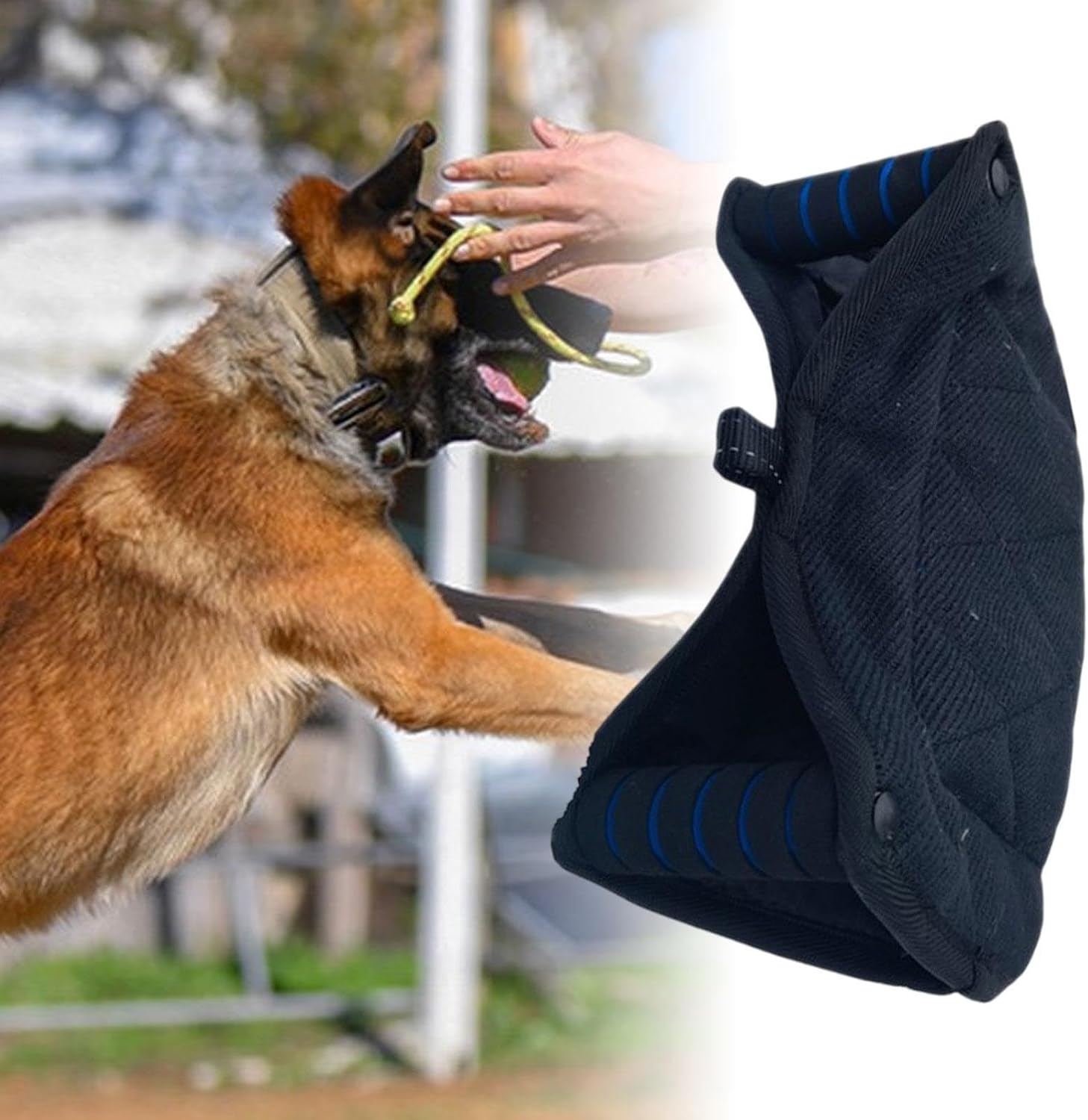 Dog Bite Pillow,Dog Training Biting Sleeves,Sturdy,Interactive Play,Puppy Training Tug of Dogs Toy Tear Resistant for Pet Dog, Black