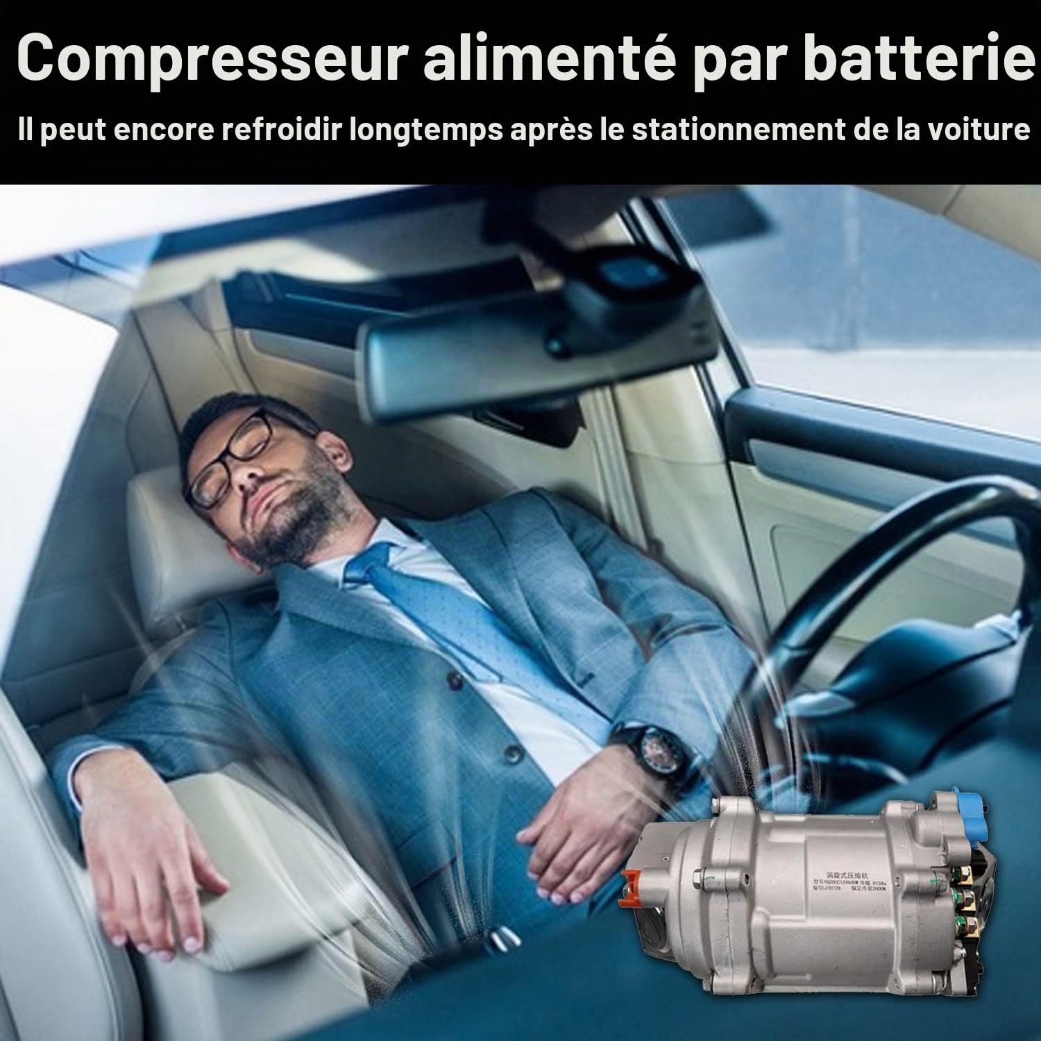 Kit de climatisation électrique, système de refroidissement universel 12V sous tableau de bord pour voitures, fourgons, VR, camions, camping-cars, bateaux et bus