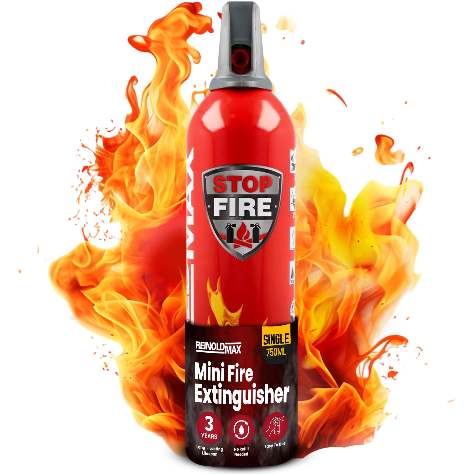 Petit Extincteur Maison Tous Feux Couverture Incendie Reinoldmax ReinoldMax | Extincteurs Reinoldmax Entretien Extincteur Voiture 1kg Homologué