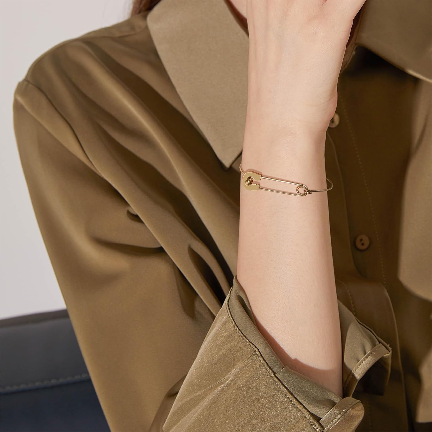 Chunky 14K Gold Plated Bracelet for Women Statement Leopard Bracelets Layered 14K Gold Plated Bangles with Cheetah Print - Image 2