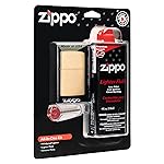 Zippo All-in-One Kit with Brushed Brass Windproof Lighter