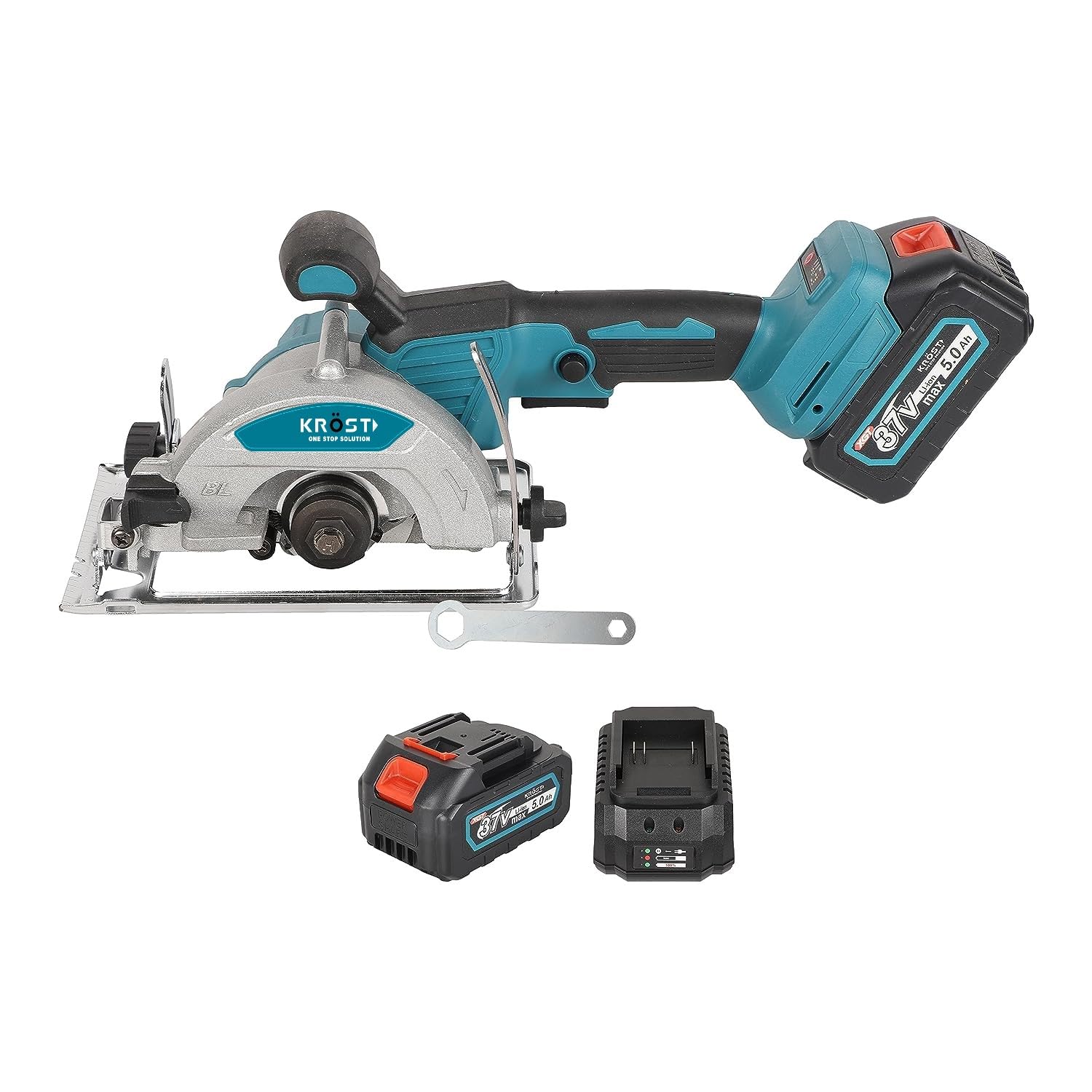 KROST 5" Cordless 37V Brushless Motor Marble Cutting Machine | Ceramic, Tile,Stone, Woodworking Electric Circular Saw | Portable Saw. (Cordless 5" Wood/Marble Cutter Long Body) (B09T9GRVZR) Amazon Price History, Amazon Price Tracker
