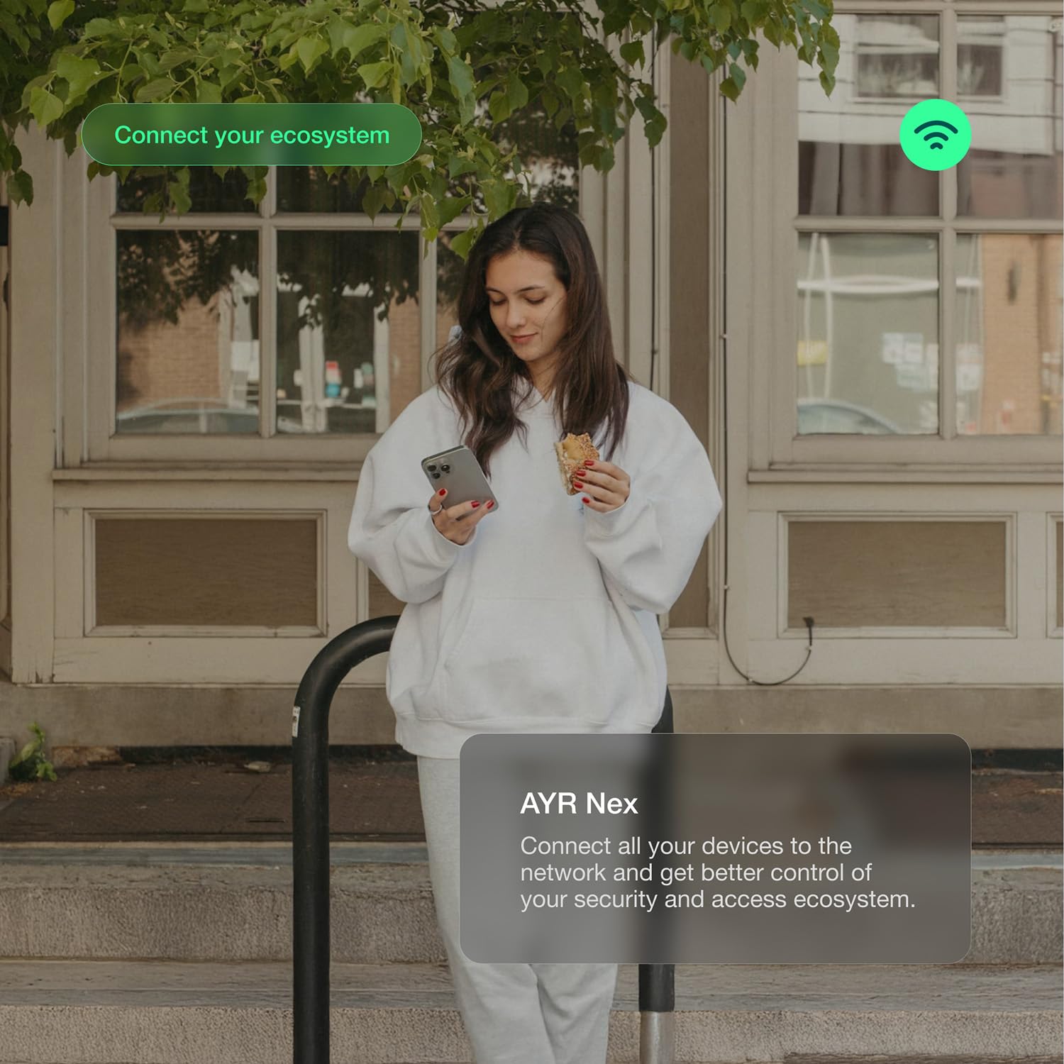 INT_NEX, il gateway AYR Opening Doors per connessione WiFi/Bluetooth. Finitura nera opaca.