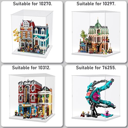 Vista 43 de Choowin Vitrina de acrílico para Lego Infinity Gauntlet 76191 para Lego Gauntlet 76223 para Lego Display Estuches de acrílico transparente grueso