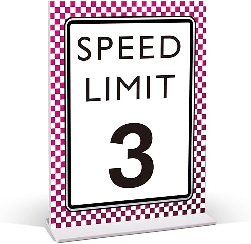 Miniatura 27 de Decoración de cumpleaños de coche de carreras, letrero de límite de velocidad 3, Fast One, decoración de fiesta de cumpleaños de auto de carreras