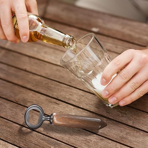 Miniatura 7 de Kit de abridor de botellas de metal, 10 piezas de insertos de acero inoxidable, accesorios para abridor de cerveza DIY, insertos negros planos