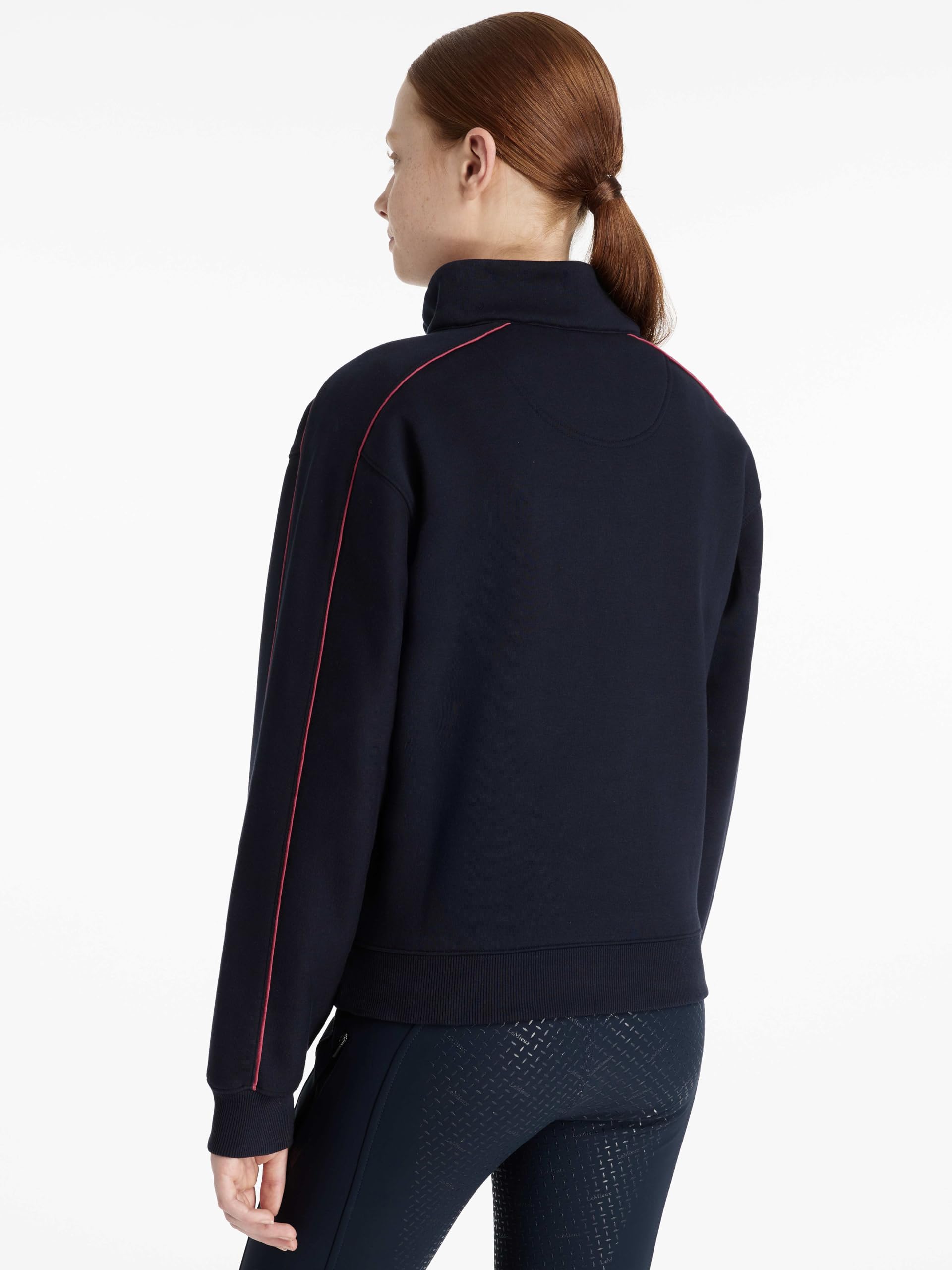 LeMieux Young Rider Kate - Felpa con zip a un quarto, per bambini, colore: Navy/Mirtillo rosso