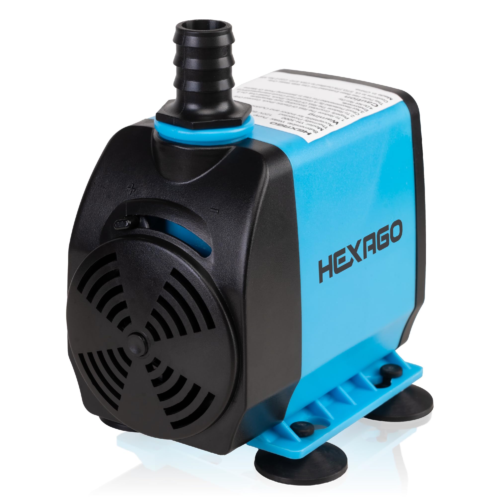 Hexago Bomba sumergible 800 GPH silenciosa de 3 m de altura con cable de 1,8 m, 3 boquillas, duradera para acuarios y fuentes