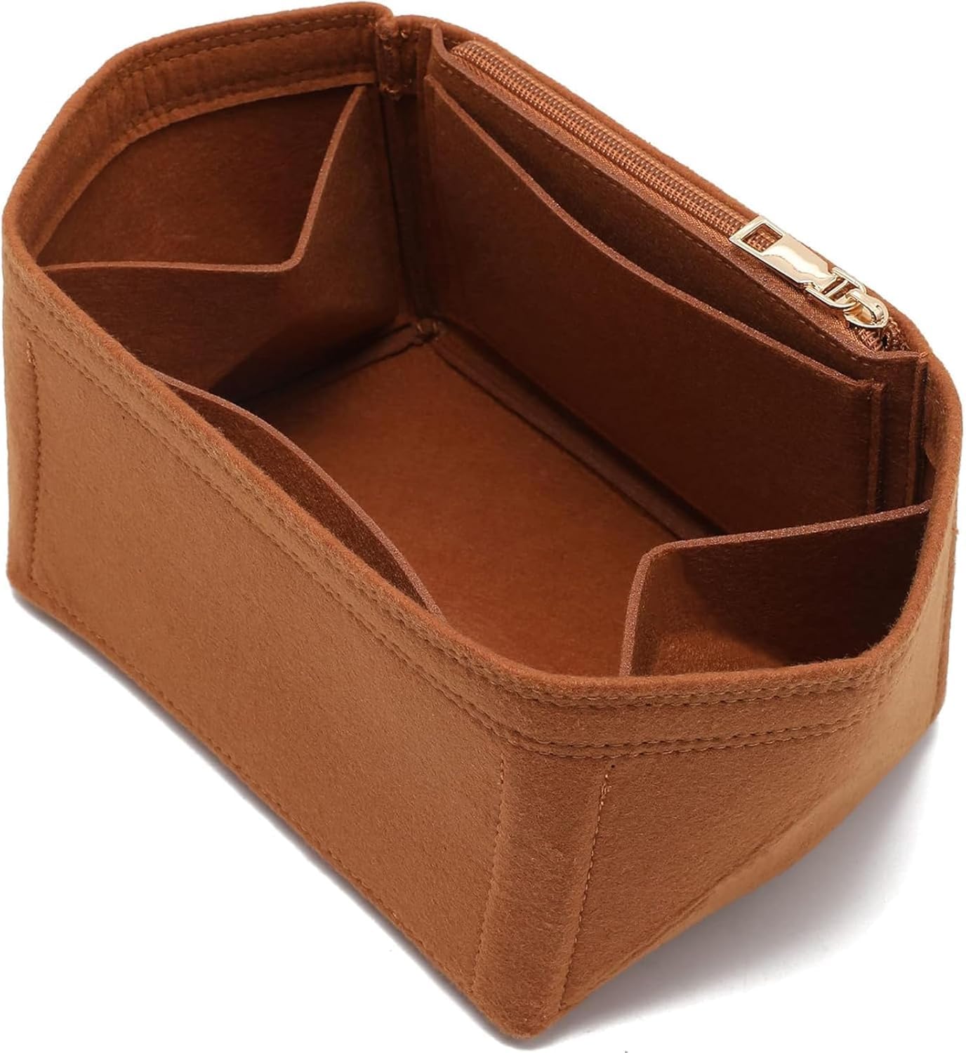 Purse Organizer Insert For Handbag, Premium Felt Liner With 6 Storage Pockets, Quick Tidy Organizer For Cosmetics Phone Wallet Keys, Keep Bag Neat Easy Transfer Between Purses