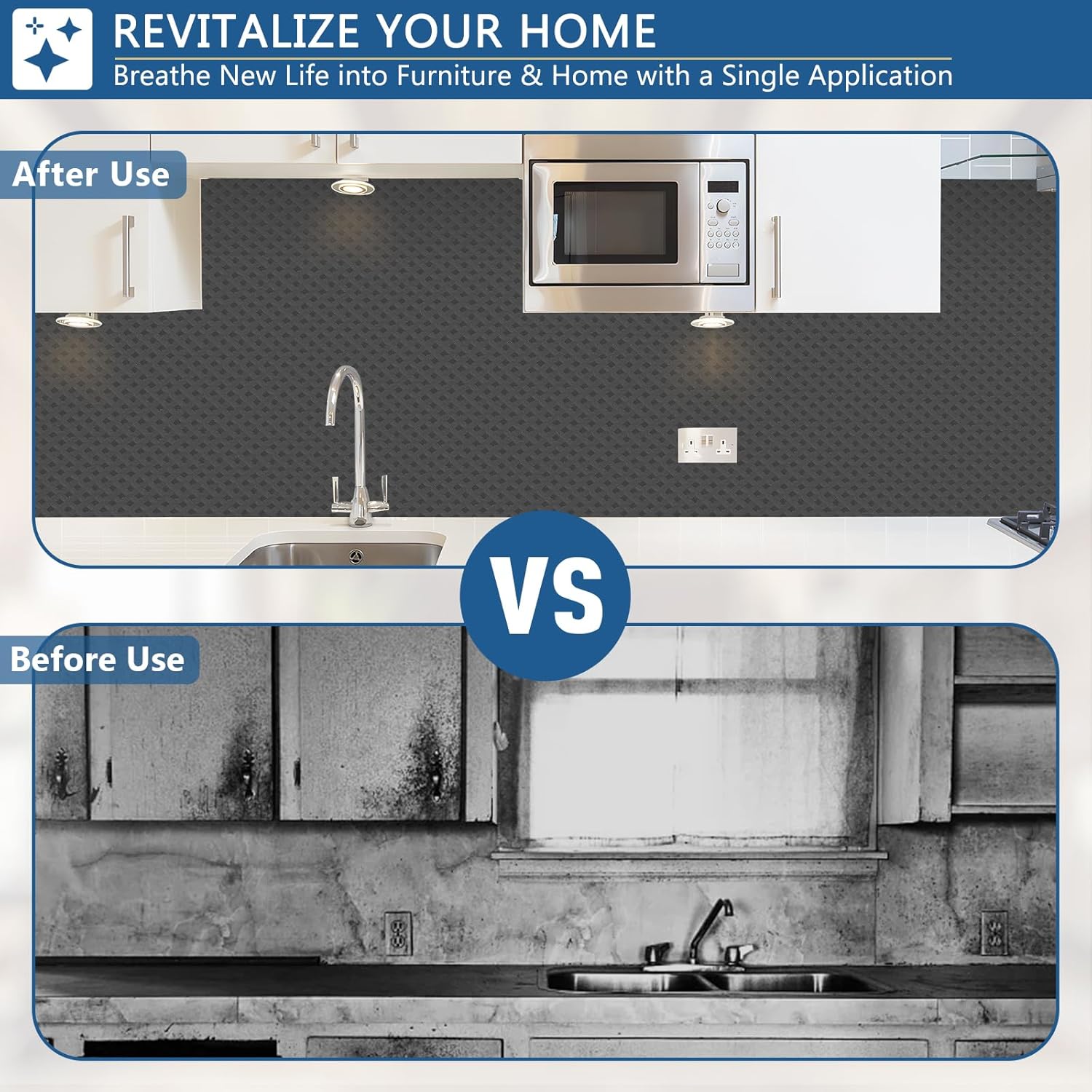 HooTown Self Adhesive Shelf Liner, 23.6" x 393.7" Contact Paper for Cabinets and Drawers, Waterproof & Oil-Proof Kitchen Cabinets Liner, Peel and Stick Cupboard Liner for Countertops,Shelves