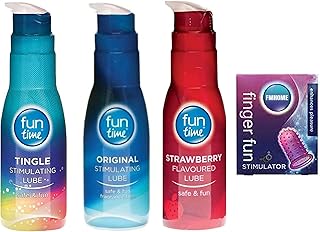 FMHOME Fun Time Tingle Stimulating Lube 75ml,Original Lube 75ml ,Strawberry Flavour Lube Lubricant 75ml , Lo Intimate Sex Lubricant Water Based Edible Gel