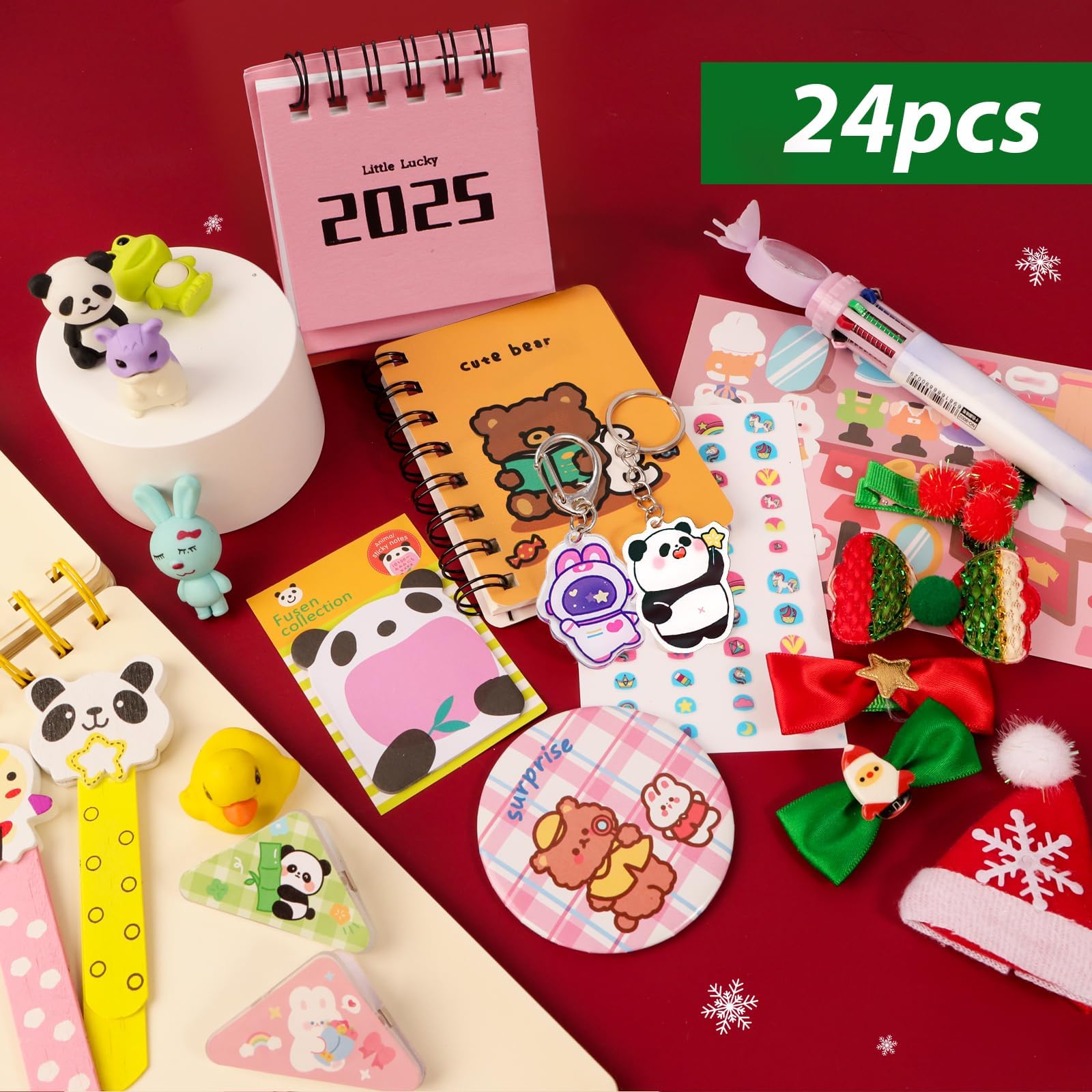 24pcs Small Advent Calendar Fillers for Kids Girls Small Gifts for