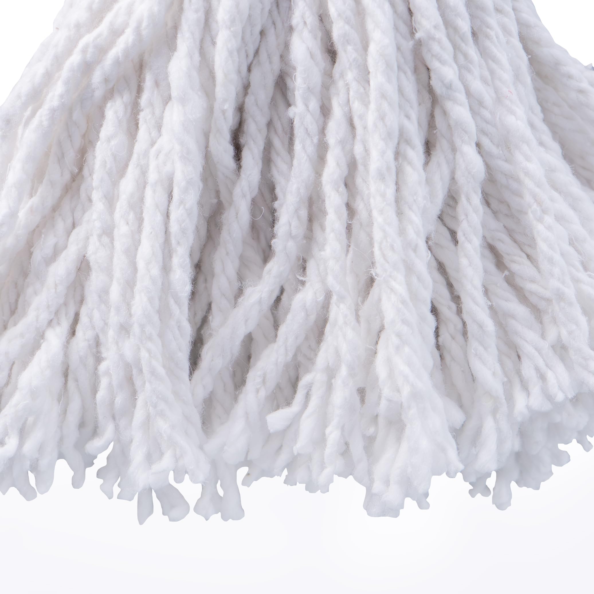 3 Testine Di Ricambio Per Mocio In Cotone Bianco – Filetto Standard Americano 3/4" ACME, Assorbenti E Lavabili