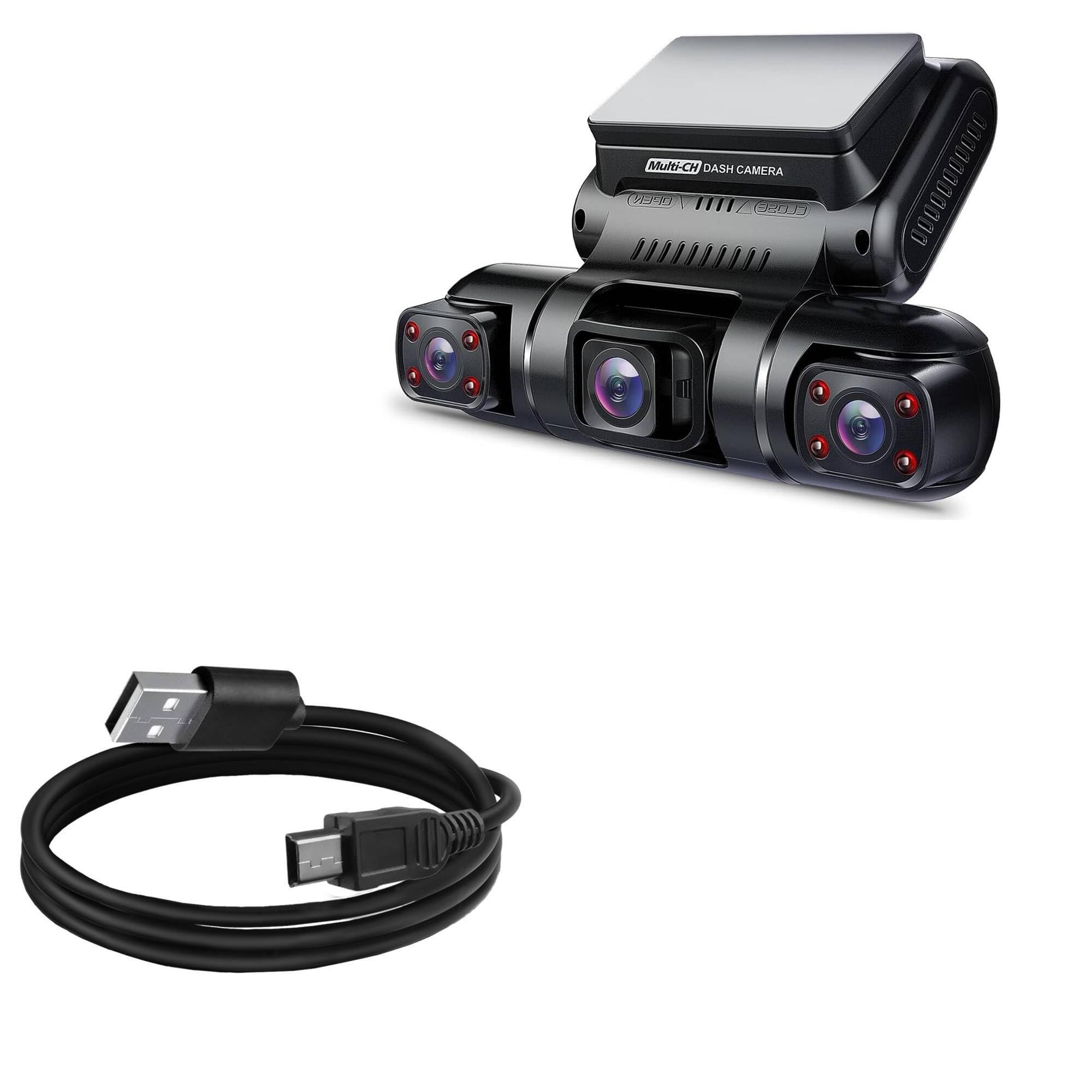 BoxWave Cable Compatible with PRUVEEO D90-4CH-MINI Dash Cam - DirectSync Cable, Durable Charge and Sync