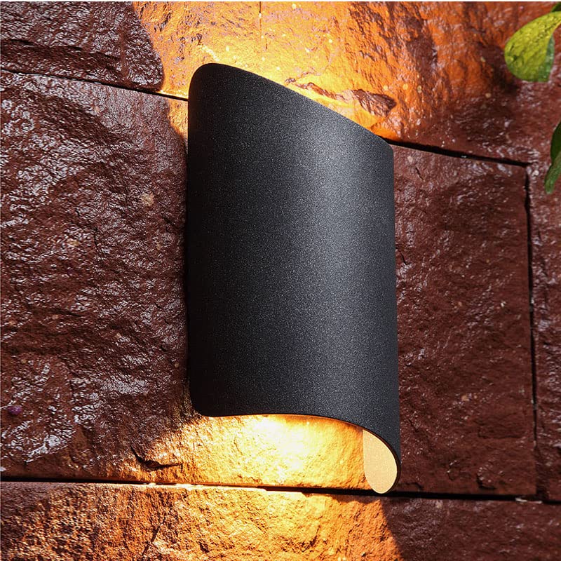 Lámpara de pared moderna negra y ligera con tecnología LED de 10W