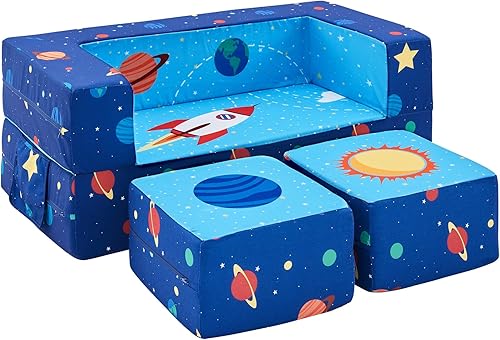 Miniatura 9 de Ulax furniture Sofá modular de dos plazas para niños para sala de juegos Gris,Azul claro,https://www.amazon.com/dp/undefined