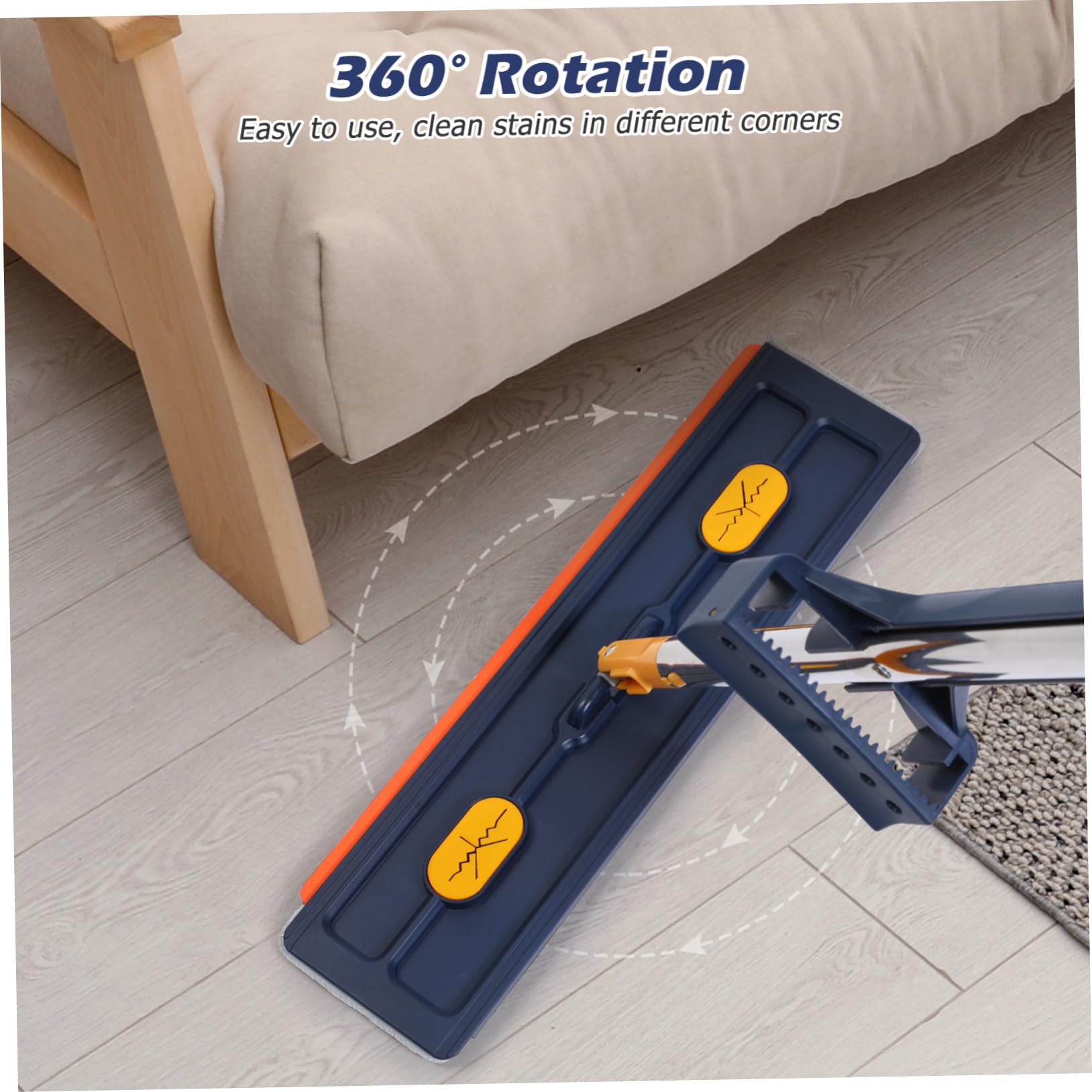 Healvian Trapeador Plano Grande para Limpieza Profunda Raspador de Agua y Material de Aleación Resistente Adecuado para Suelos y Azulejos Hogar