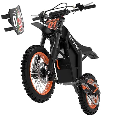 Tuttio Soleil 01 Electric-Dirt-Bike Soleil 01 BF Electric-Bike with 48V 21Ah Removable Battery, 37MPH, 14"/12" Fat Tire E-Motorcycle for Mountain Off-Road Teens Adults, Fit Age 13+