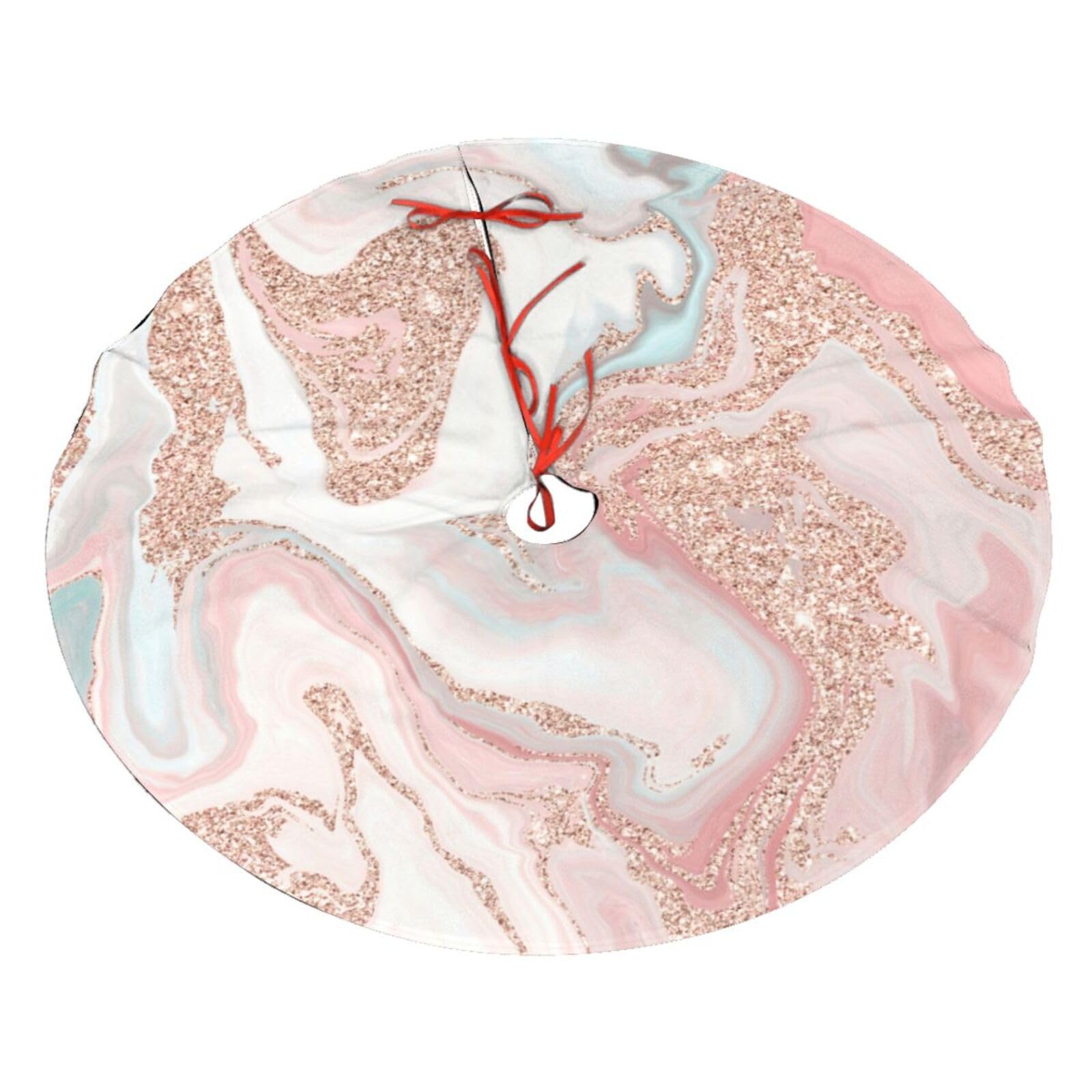 Jupe de sapin de Noël en peluche gris corail pour fête de fin d'année