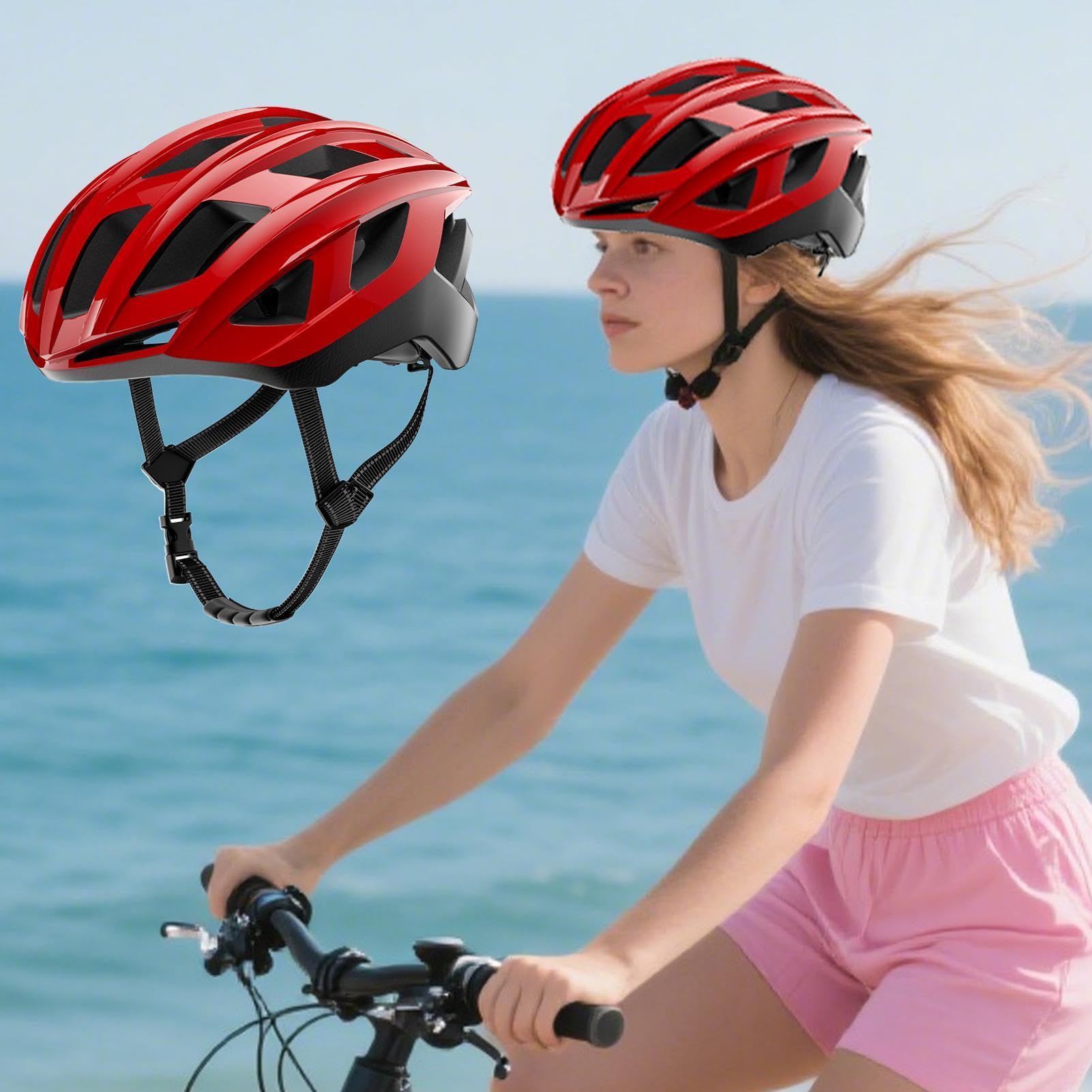 Cascos de ciclismo para adultos Protector, ajustable, transpirable,