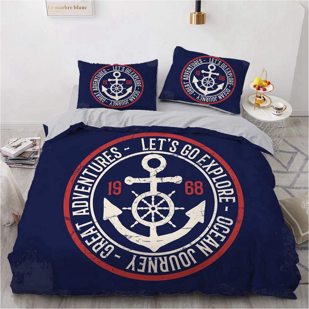 Copripiumino Nautico Con Timone E Faro | 230x220 Cm | Tema Mare E Avventura - Foto 10