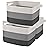 OIAHOMY Storage Basket, Woven Baskets for Storage, Cotton Rope Basket for toys,Towel Baskets for Bathroom - Pack of 3, Gradient Dark Gray