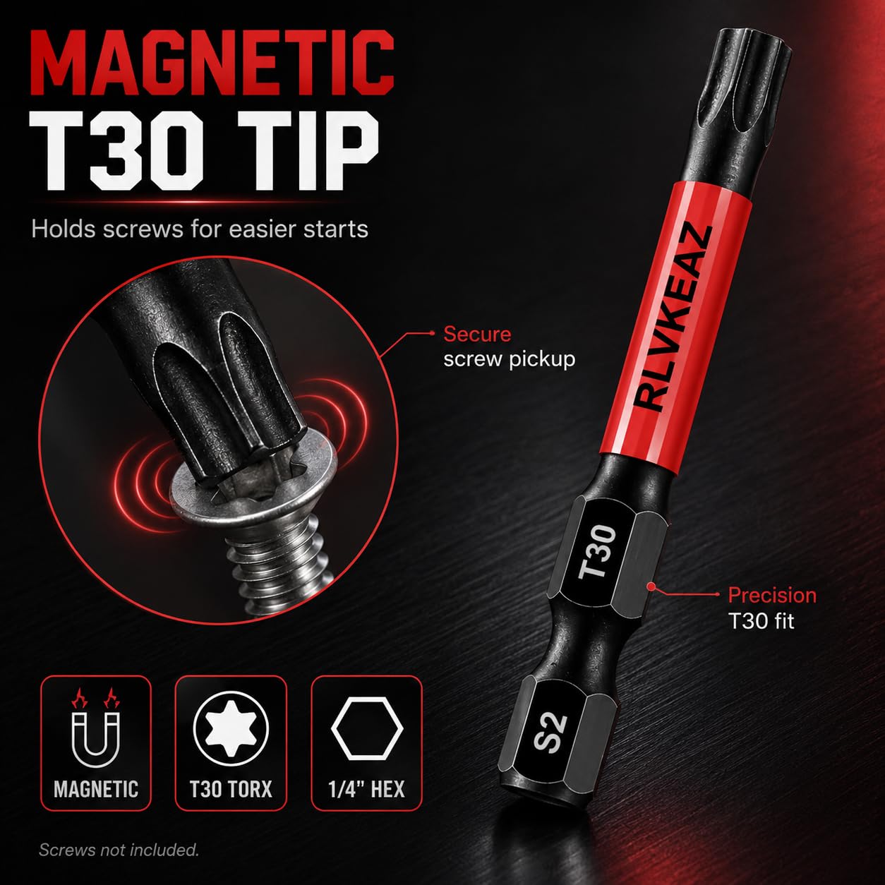 50 T30 Torx Bits - Magnetic for Impact Driver -7