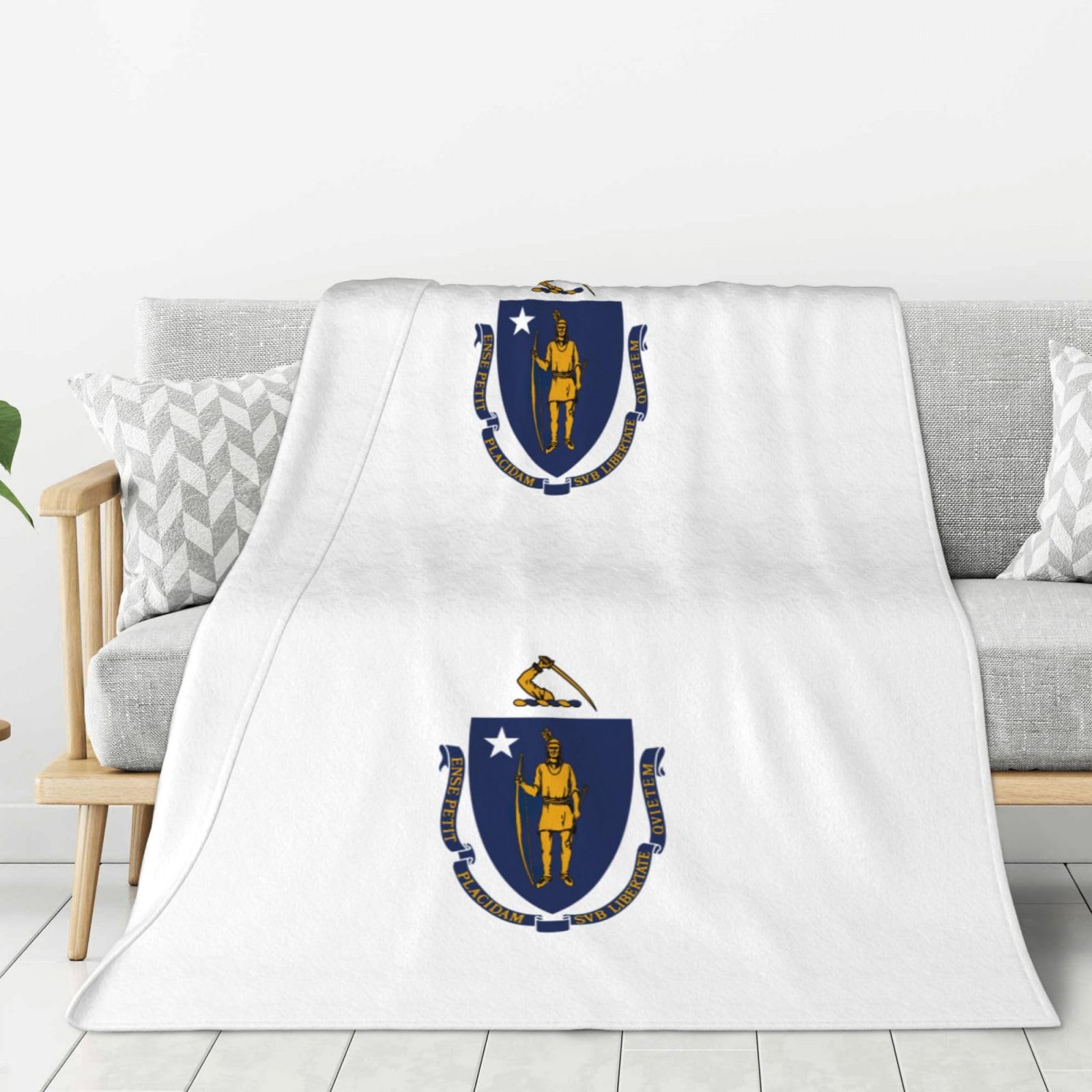 Couverture chaude flanelle Massachusetts super douce anti-peluche