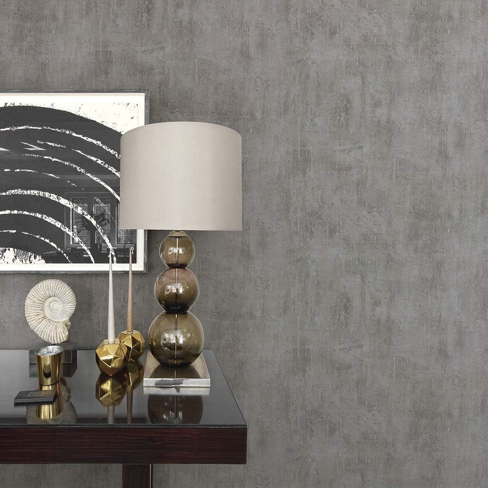 Brewster Home Fashions 2927-13002 Ara Pewter Distressed Texture Wallpaper