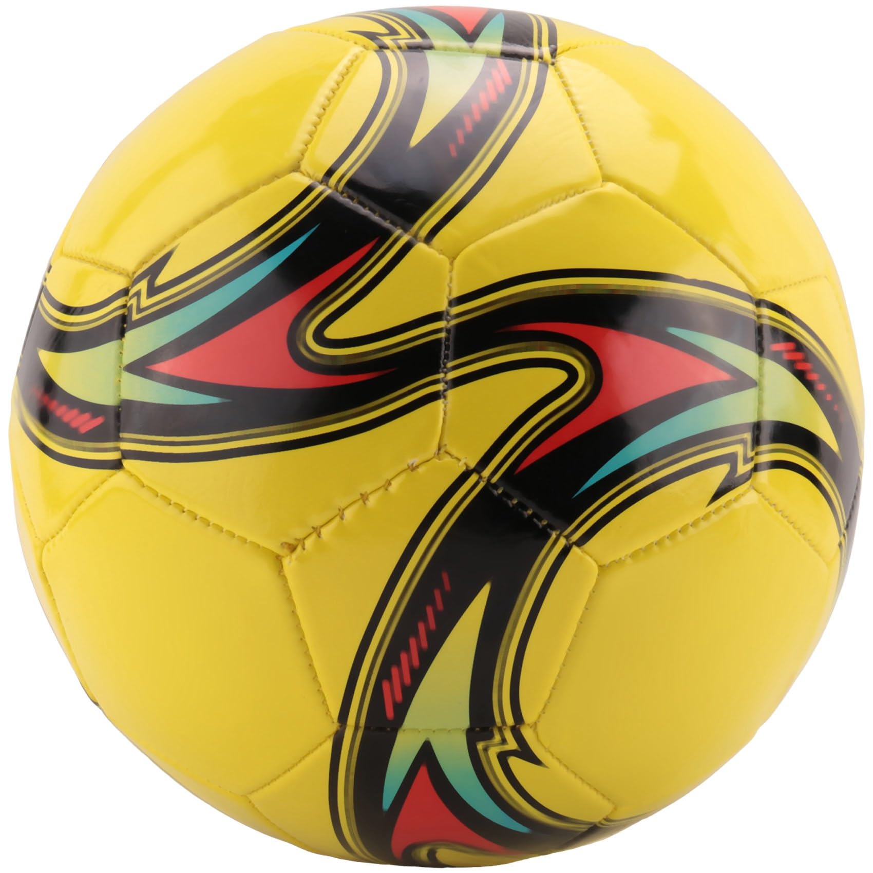 Pallone da calcio in pelle, misura 5, antiscivolo, per interni ed esterni, 5 pezzi
