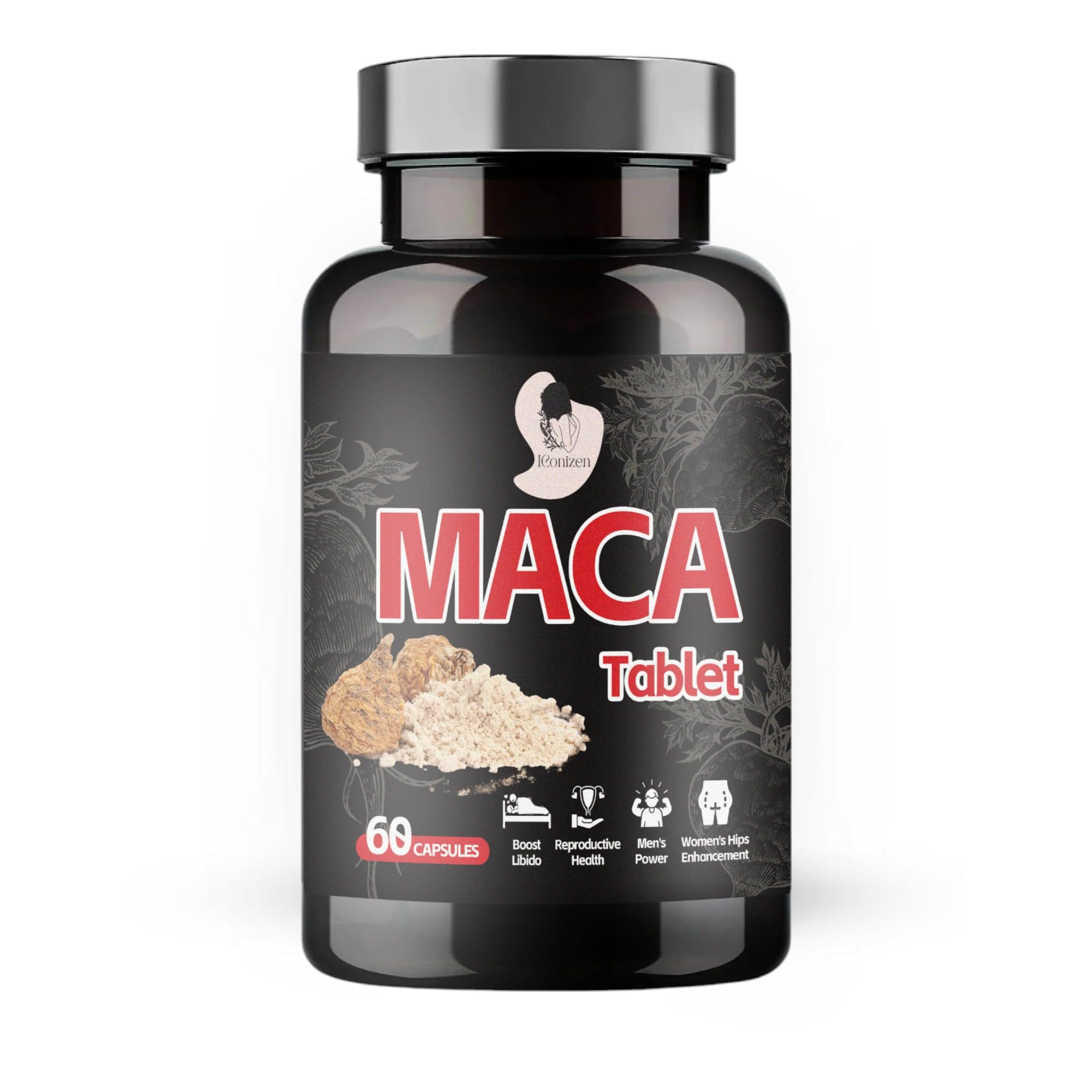 MACA - Comprimé à base de Poudre de Racine de Maca - Complément Naturel Énergie Vitalité - Vitalité féminine - 60 Comprimés - Vegan