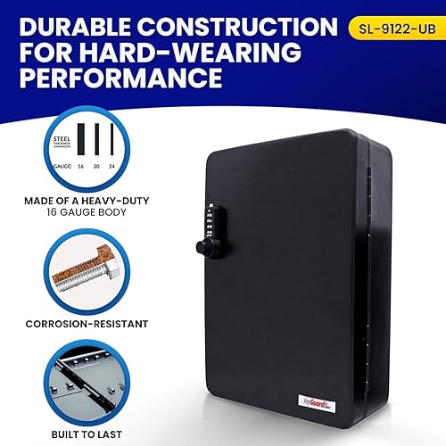 Miniatura 4 de KeyGuard armario para llaves con cierre de combinación, 48 ganchos, SL-9122-UB