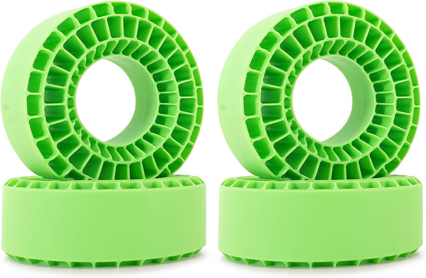 INJORA Silicone Rubber Tire Inserts for 1.9" 120-124mm × 45-48mm Tires, 1908 (Green)