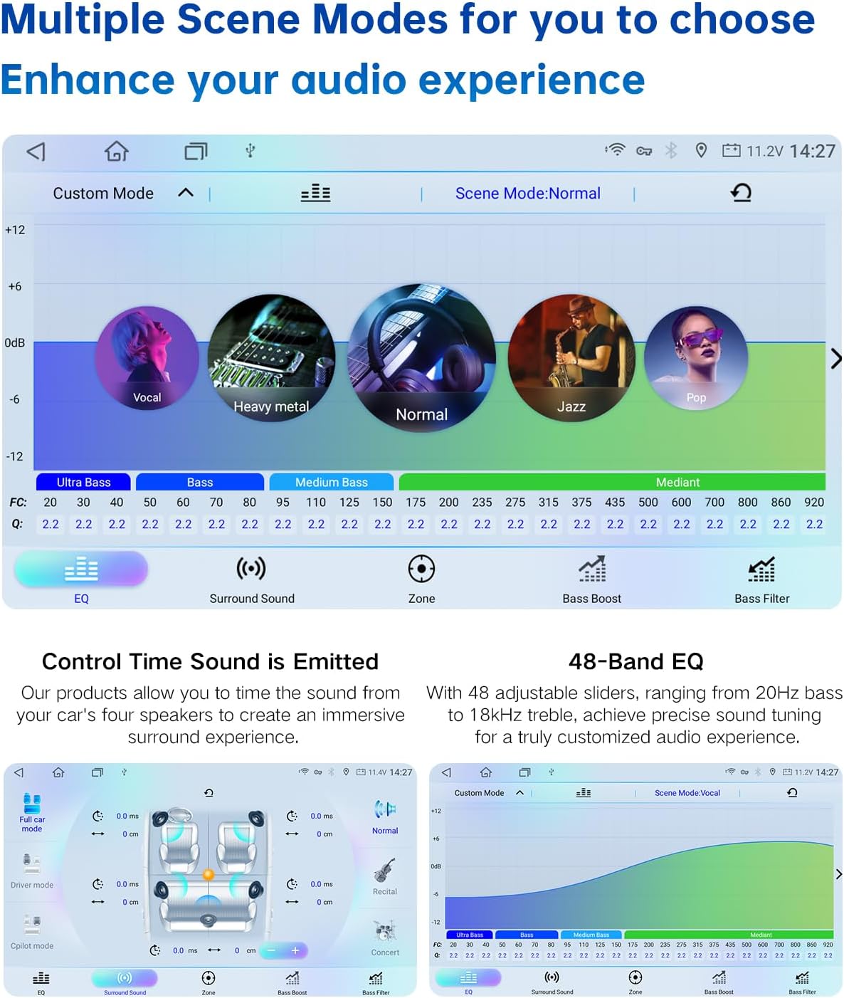 Multiple Scene Modes for Audio and 48-Band EQ