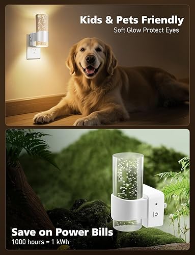 Miniatura 6 de Luces nocturnas enchufables a la pared, luz nocturna LED regulable con sensor de atardecer a amanecer, luz nocturna enchufable, brillo ajustable,