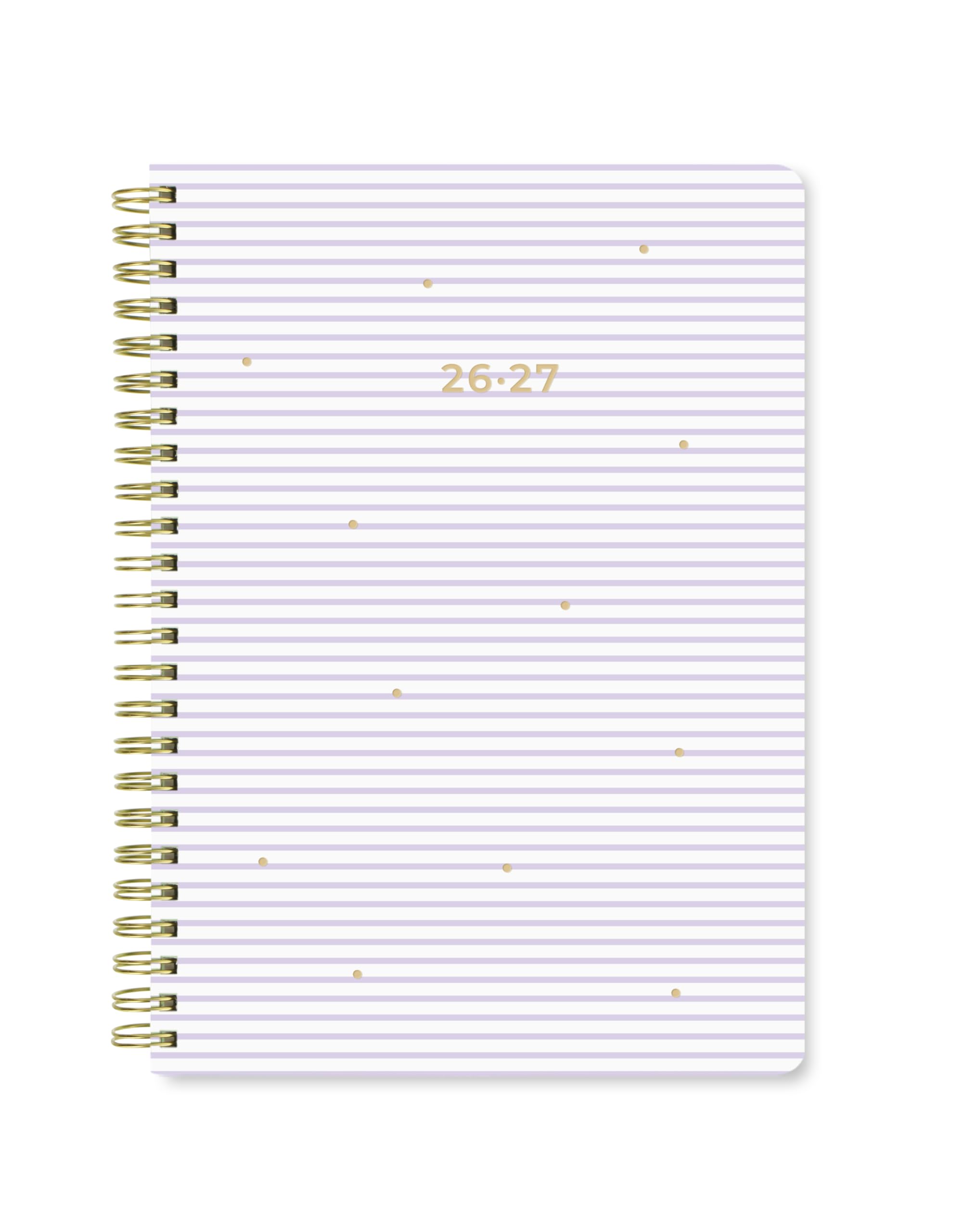 Letts of London Stripes A5 Academic 2026/2027 week to view diary - Lilac 27-031876