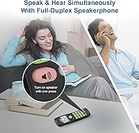 Vista 2 de VTech Teléfono Inalámbrico con DECT 6.0, Altavoz Dúplex Completo, Pantalla Iluminada, Teclado Retroiluminado, Identificador de Llamadas/Espera