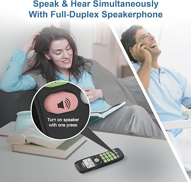 VTech Cordless Phone with DECT 6.0, Full-Duplex Speakerphone, Lighted Display, Backlit Keypad, Caller ID/Call Waiting, Volume Control, Hearing Aid Compatible, Wall Mount | VG131-11 (Black)