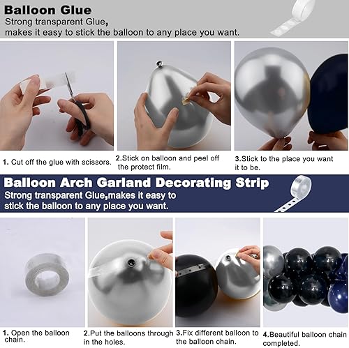 Miniatura 5 de Decoraciones de cumpleaños azules para hombres y mujeres, decoraciones de feliz cumpleaños para hombres, mujeres, niños, decoración de fiesta de