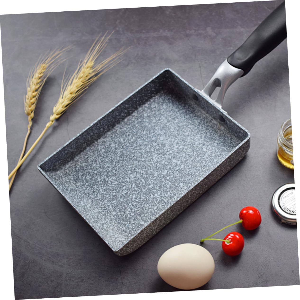 COLLBATH Non Stick Rectangular Pan Japanese Tamagoyaki Cooking Pan for Rolled Pancakes Kitchen Cookware for Easy Frying and Breakfast Preparation