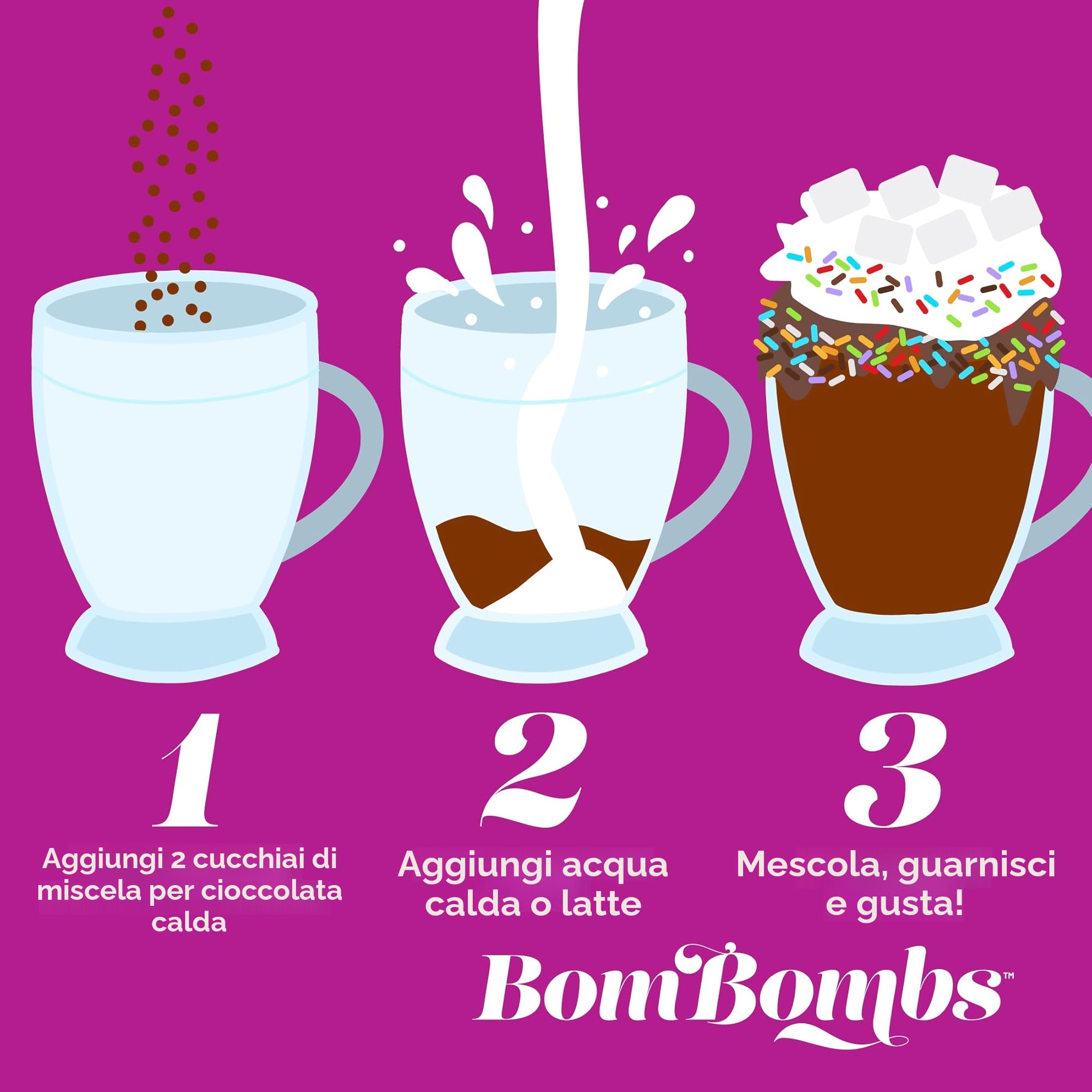 BomBombs, set regalo di miscele di cioccolata calda in mini bottiglie, i gusti includono Rocky Road, Pumpkin Pie, Chocolate Cherry, Peppermint Swirl, e altri ancora, set di 16 campioni