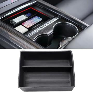 Jaronx Compatible with Tesla Model S/X Console Organizer 2021-2026 | Refresh Center Console Storage for Model X/S Plaid/Long Range, Silicone Organizers Tray for Tesla X/S Accessories