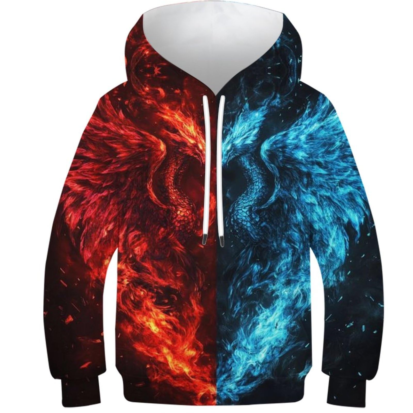 Sweat à capuche astronaut 3D pull manches longues avec poches pour garçons et filles - 8