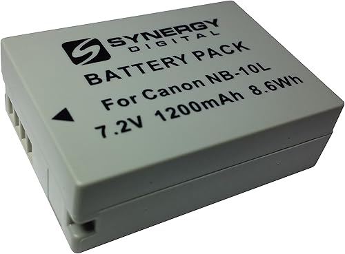 Synergy Digital Batería para cámara, compatible con cámara digital Canon POWERSHOT G1X, (iones de litio, 7.2V, 1200 mAh) de ultra alta capacidad,