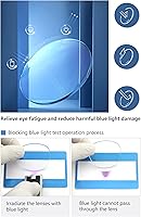 Vista 4 de Blue Light Blocking Glasses Oversized - Phones TV Eyeglasses for Women Men, Anti Eyestrain&Glare Computer Glasses