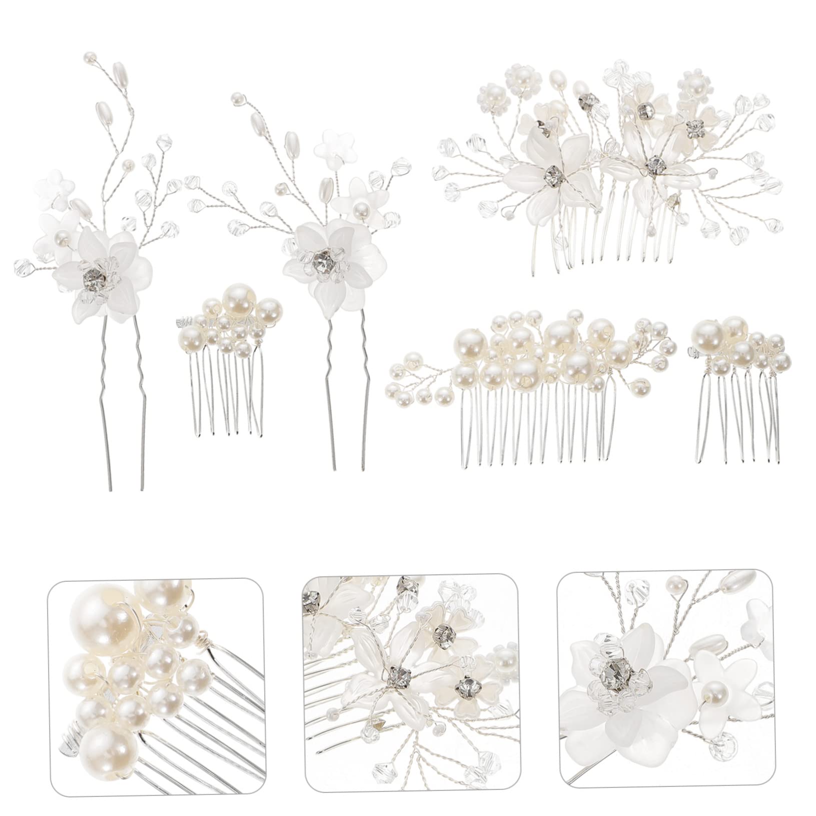 Healeved Lot De 3 Peignes À Cheveux Élégants Et Vintage À Fleurs Pour Mariage Accessoires Pour Cheveux Pour Femmes Pour Enterrement De Vie De Jeune Fille 6 Pièces X 3