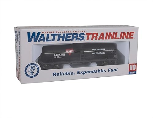 Miniatura 5 de Walthers Trainline Coche cisterna de 40' con ruedas metálicas listo para funcionar Conoco