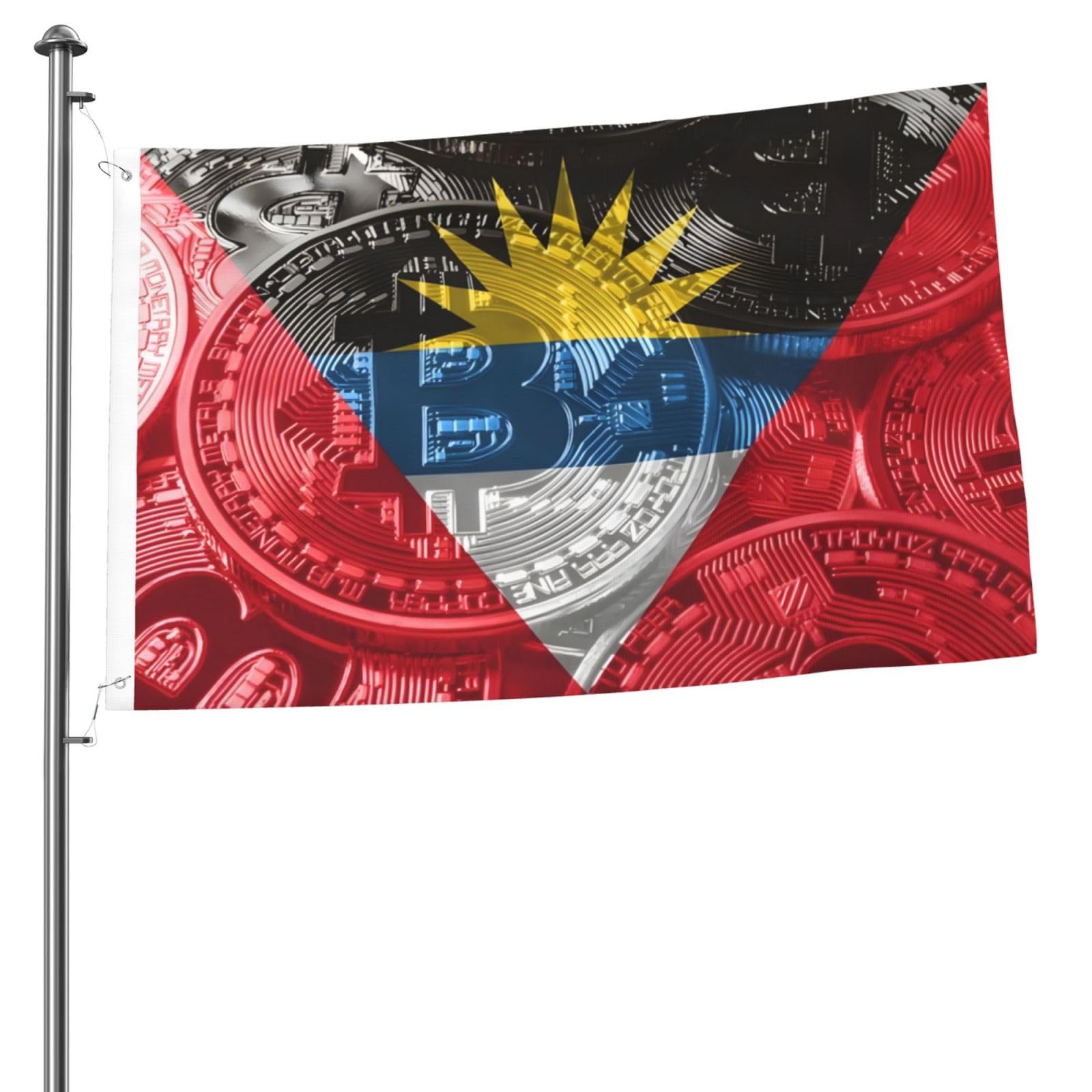 Rhootz Antigua Barbuda Bitcoin Flag 2by3 Flag Fly Your Colors | Desertcart  Seychelles