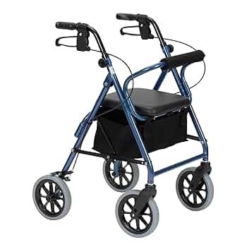 【美品】【送料込】竹虎　ハッピーⅡ　軽量歩行器　ブルーメタリック　かご付き ハッピーIINB | 株式会社竹虎 | 医療用品・介護用品・健康用品の